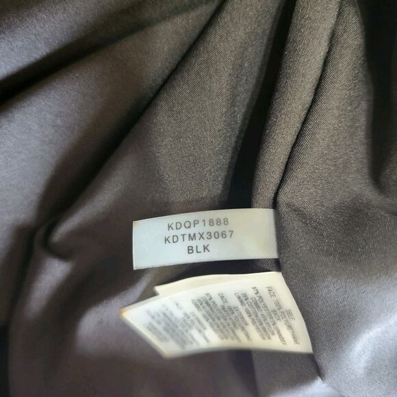 Kensie NWT Women's Black Lace-Trim Faux-Leather Shift Dress Size 10 - Picture 11 of 14